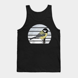 Great Titmouse Bird Illustration Tank Top